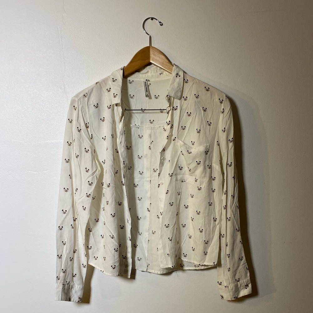 Bershka Panda Collared Shirt